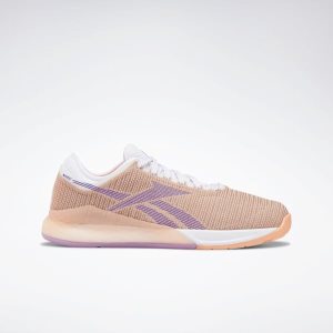 Reebok Nano 9.0 Trainingsschuhe Damen - Weiß/Orange/Lila - DE 063-PJT